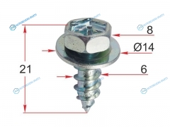 ST-M12643 Саморез с шайбой TOYOTALEXUS (1 шт.)