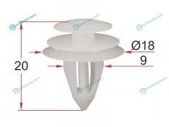 ST-KJ-2136 Клипса обшивки двери NISSAN (1 шт.)