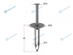 ST-M10962 Клипса защиты бампера GM (1 шт.)