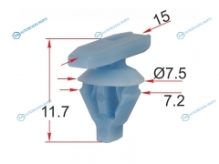 ST-KJ-2458 Клипса крепежная HONDA (1 шт.)