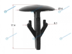ST-KJ-1055 Клипса обшивки капота HONDA (1 шт.)