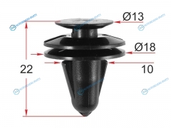 ST-M12343 Клипса обшивки двери FORD (1 шт.)