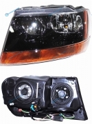 333-1144L-HSD Фара JEEP GRAND CHEROKEE 99-01 черная с желтым поворотом