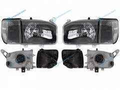 PF-EE-315-1136-BL Фара+габарит NISSAN TERRANO 99-04 черные тюнинг комплект R+L