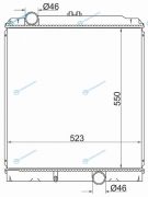 KY-MC0020 Радиатор MITSUBISHI CANTER FE6 4D35 96-