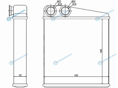 ST-RN08-395-0 Радиатор отопителя салона NISSAN MICRA K12 02-10RENAULT CLIO 05-MODUS 04-TWINGO 07-WIND 10-