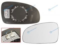 ST-121-0045 Полотно зеркала CHEVROLET AVEO (T250) 05-11 LH сферическое с обогревом