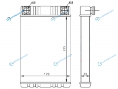 ST-MD07-395-0 Радиатор отопителя салона MERCEDES C-CLASS W203 00-CLK W209 02-GW W463 89-SL W230 01-