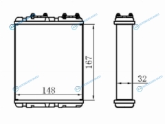 ST-MB15-395-0 Радиатор отопителя салона MITSUBISHI LANCERLIBERO 92-00COLT 92-96NISSAN SERENA C23 92-00TERRAN I