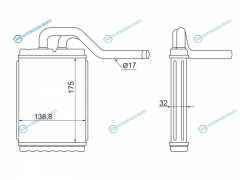 ST-MZ97-395-0 Радиатор отопителя салона MAZDA TITAN WG WE 88-91