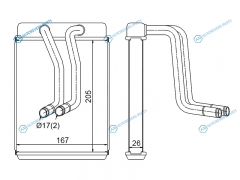 ST-HN23-395-0 Радиатор отопителя салона HYUNDAI SONATA (TAGAZ) 98-