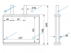 ST-NY11-395-0 Радиатор отопителя салона NISSAN SUNNY B15BLUEBIRD SYLPHY ADWINGROAD Y11 98-05