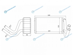 ST-HD65-395-0 Радиатор отопителя салона HONDA CR-V 95-99(RHD)