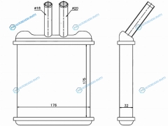 ST-CVL1-395-0 Радиатор отопителя салона DAEWOO NUBIRALACETTI 00-CHEVRLET LANOS 97-