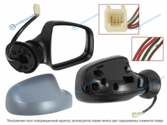 ST-DC01-940-D1 Зеркало RENAULT DUSTER 10-21LOGANSANDERO 10-14LADA LARGUS 12- RH обогрев. 5конт.. с накладкой (пр