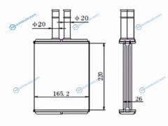 ST-OP34-395-0 Радиатор отопителя салона OPEL VECTRA B 95-