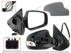 ST-DC02-940-A1 Зеркало RENAULT LOGANSANDERO 14- RH обогрев. поворот. датчик температуры. 9конт