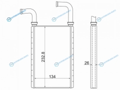 ST-HI97-395-0 Радиатор отопителя салона Hino 500 02- MITSUBISHI FUSO CANTER FE7FE8