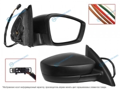 ST-SDR1-940-1 Зеркало SKODA RAPID 12-16 RH регулировка. складывание 5 контактов (пр-во Тайвань)