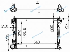 HY0018 Радиатор KIA SPORTAGEHYUNDAI TUCSON 16- 2.02.4 G