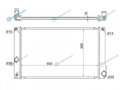 TY0002-ZVW30 Радиатор TOYOTA PRIUSSAILEXUS CT200HHS25H 09-