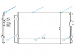 ST-HN67-394-A0 Радиатор кондиционера HYUNDAI SANTA FE 13-