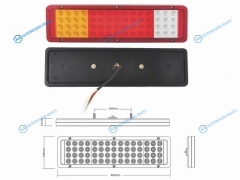 SD-2012-24V Фонарь задний UNIVERSAL 24V (462x128x51mm) диодный. комплект LH=RH