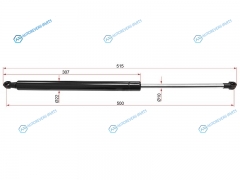 ST-817712W000 Амортизатор крышки багажника HYUNDAI SANTA FE 12-