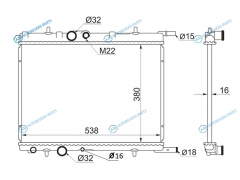 SG-PG0001-R Радиатор PEUGEOT 206307XSARA 1.11.41.4D1.61.9D2.02.0D 98-07BERLINGOPARTNER см.коментарий