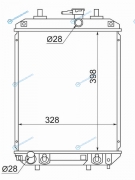 TY00013 Радиатор TOYOTA PASSODAIHATSU BOON 1KR 04-