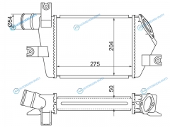 ST-MN135001 Радиатор интеркулера MITSUBISHI L200 05-PAJEROMONTERO SPORT 08-