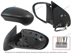 ST-DT65-940-2 Зеркало NISSAN QASHQAIDUALIS 06-14 LH обогрев. складное. 7конт