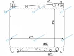 TY000W10 Радиатор TOYOTA YARISVITZECHOPLATZFUNCARGOBbISTPROBOXSUCCEEDWILL CYPHAVIPORTESIENTA 99-