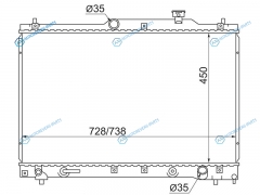 TY0030-TCR30 Радиатор TOYOTA ESTIMA 2AZFE 2.4 99-06