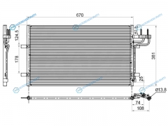 ST-FDA5-394-0 Радиатор кондиционера FORD FOCUS IIC-MAX 05-