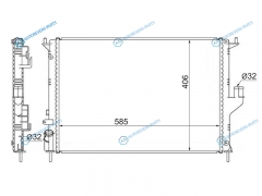SG-RN0002-08-1-R Радиатор RENAULT LOGANSANDERO 1.41.6 с кондиционером 08-RENAULT DUSTER 1.62.0 безACLADA LARGUS