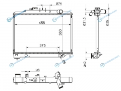 NS0087-D Радиатор NISSAN CARAVANURVAN 3.0D 02-