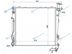 KI0005-09D Радиатор KIA SORENTO 2.2TD 09-
