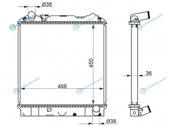 IS0002-5 Радиатор ISUZU ELFNISSAN ATLAS NKR678 AKRBKR 4HF14HG14HL1 00-02