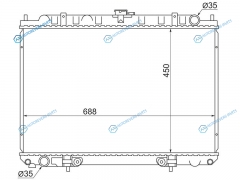 NS0005-12 Радиатор NISSAN RNESSA(KA24DE)PRESAGEBASSARASERENALIBERTYPREIRIE SR20YD25 98-02