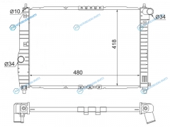 SG-DW0007-1.2MT Радиатор DAEWOO KALOS 02-CHEVROLET AVEO 1.2 05-(трубчатый)