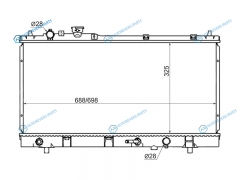 MZ0001-1 Радиатор MAZDA FAMILIA323ASTINAPROTEGE 98-02