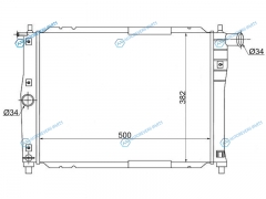 SG-DW0003-1 Радиатор DAEWOOCHEVROLET LANOS 97-ZAZ SENS 07-CHANCE 09-(трубчатый)