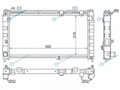 SG-LD0001-R Радиатор LADA GRANTA 12-(трубчатый)
