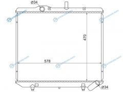 HY00140 Радиатор SSANG YONG ISTANAMERCEDES MB140 95-