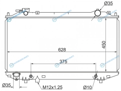 MZ0010-AT Радиатор MAZDA B2500BT50PROCEED MARVIE 96-99FORD RANGER 2.5D2.5TD2.9D 98- 2.5TD3.0TD 06-