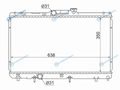 TY0001-110 Радиатор TOYOTA COROLLASPRINTERCARIBLEVINTRUENOSPACIO 91-02