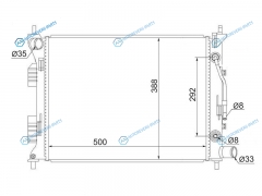 SG-HY0016-R Радиатор HYUNDAI SOLARIS  KIA RIO III 11-(трубчатый)