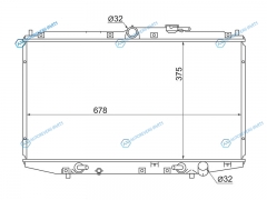 HD0005-TA1 Радиатор HONDA AVANCIER F23A 2.3 99-03