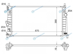 MZ0008-2 Радиатор MAZDA 3 1.6 AT 08-